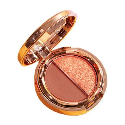 China 2 Colors Shimmer Shadow Palette Natural Makeup Eyeshadow Metallic Eyeshadow for sale