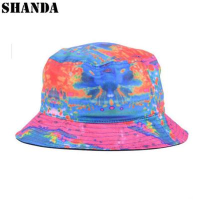 China Custom Printed Picture Factory Bucket Hat Pattern Tie Dye Wholesale Hats for sale