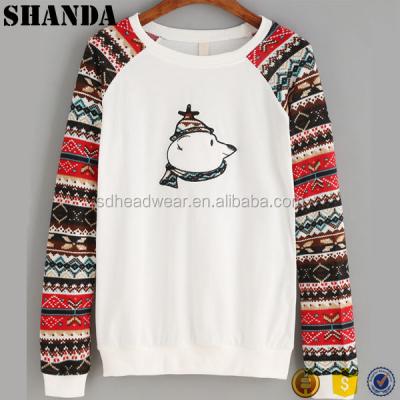 China Wholesale custom 100 cotton patch anti-pilling raglan sleeve tribal pullover sweatshirt for sale