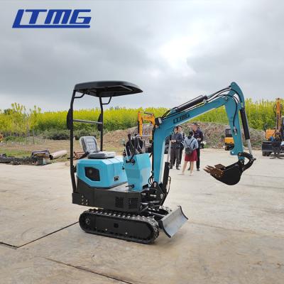 China mini blue steel crawler excavator digger machine household farm yard using secene equip multiple attachments for sale