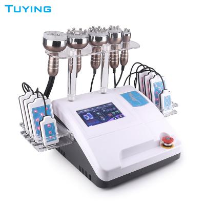 China Weight Loss 6 in 1 Ultrasonic RF Slimming y Radiofrecuencia Lipo Laser Cavitation and Skin Tightening Slim Machine for sale