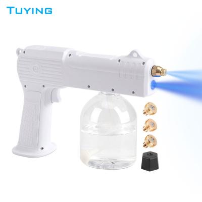 China TUYING Moisturizer Grip Electric Rechargeable Cordless Blue Ray Nano Spray Gun For Disinfection for sale