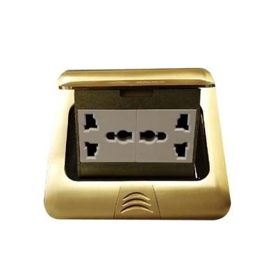 China Multifunctional Universal Commercial Ground Outlet Rack 6 Hole SHAFT Square Type 6 Pin Floor Socket for sale