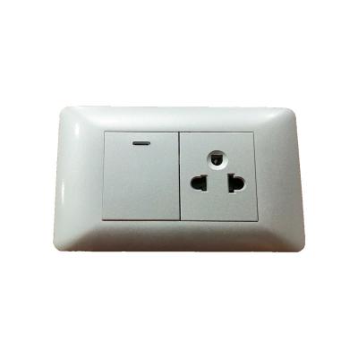 China 118*75mm Multi-Function Residential Style 3 Terminal Strip Universal Switch Socket Colombia Peru Ecuador Bolivia Venezuela 1 for sale