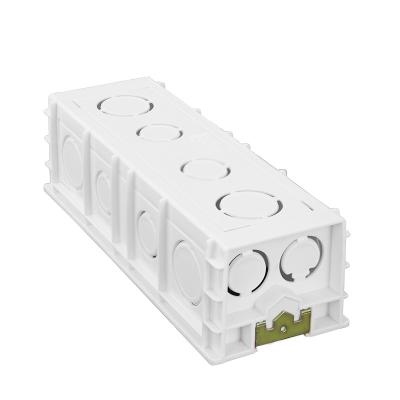 China Residential / multipurpose cheap electrical caja derivacion medium size pvc junction box box 118 wall switch mount box pvc socket wall white color for sale