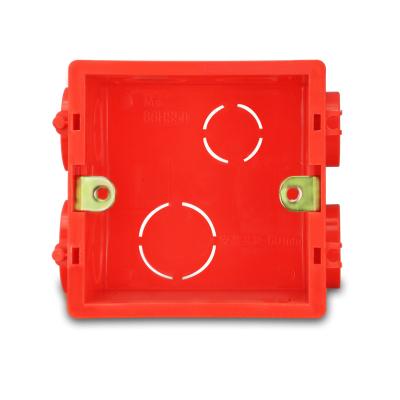 China High Quality Factory Price Wall Switch and Socket Wall Switch Box PVC Junction Box Outlet Wall Box Red Color 86 Connecting Style for sale