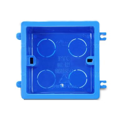 China High Quality PVC Switch Junction Box 86 Style PVC SHAFT Factory Price Wall Blue Color for sale