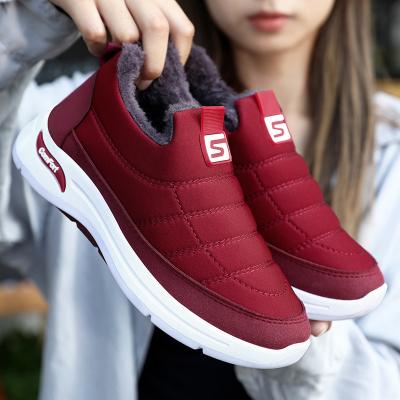 China GM-S8 Flat Slip On Winter Flat Outdoor Warm Women Shoes Black Casual Sneakers Shoes For Women for sale