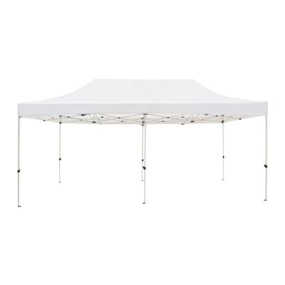 China Steel Cheap shipping costs 3m*6m 10 ft x 20 ft white water resistance 1200D oxford cloth steel trade show tent for racing booth for sale