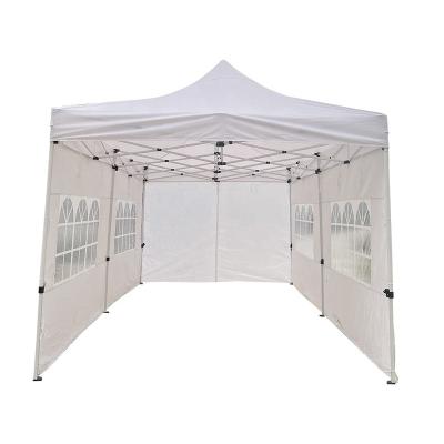 China Steel Custom logo printing 3x6m weather resistant easy install folding tent toldo plegable 3x3 with window and walls for sale