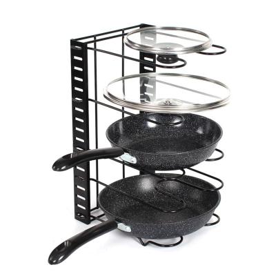 China Sustainable Pot Storage Rack Kitchen Organizer Rack For Hanging Pots And Pans for sale