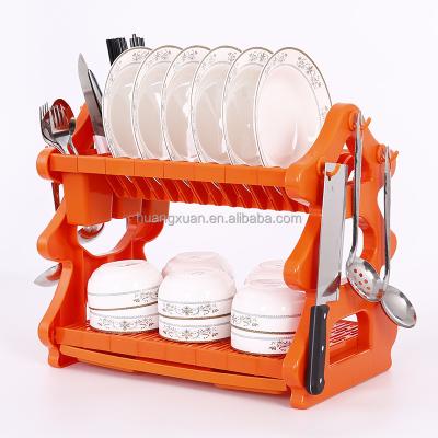 China Hot Selling Orange Folding Dish Rack Viable For Cabinets for sale