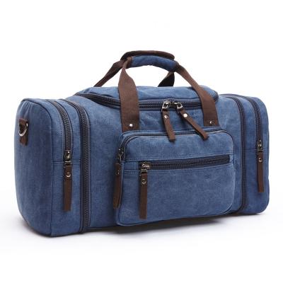 China Vintage Travel Duffel Bag For Men Canvas Weekend Overnight Bag for sale