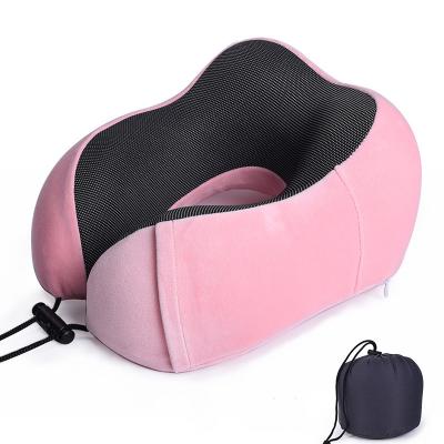 China Folded Soft Memory Foam Neck Pillow Main Support Travel Pillow For Sleep Rest Airplane Car Home Use for sale