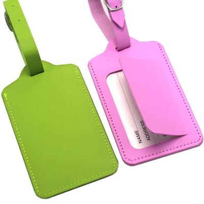 China Travel Luggage Tag For Travel Custom PU Leather Luggage Tag for sale