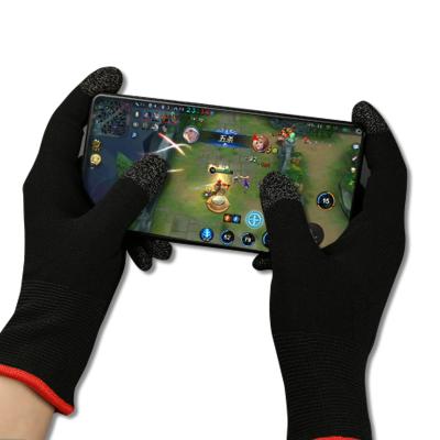 China Anti-sweat Gaming Mobile Touch Screen Fiber Sensitive Copper Sleeve Tips Cradles Gloves 009 for sale