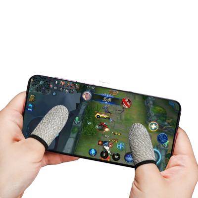 China Anti-slip High Quality Customized Mobile Gaming Copper Fiber Finger Sleeve For Professional Game Player for sale