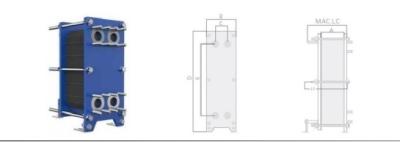 China A14 Series HVAC Plate Heat Exchanger Gasketed Heat Exchanger Ti,Ti-Pd Material for sale