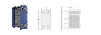 China Carbon Steel Detachable Plate Heat Exchanger Commercial Plate Heat Exchanger 2.5Mpa for sale