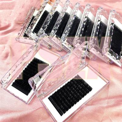 China Classic Long PBT Private Label Faux Mink Cashmere Eyelash Extension Individual Lashes Supplies Lash Trays Natural Korean Custom Volume for sale