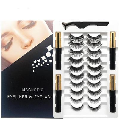 China Long Private Label Lashes Natural Custom Magnetic Box 3D Volume Magnetic Lashes for sale