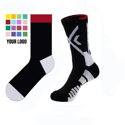 China Sporty Wholesale Men cotton socks logo custom designer printing logo socks manufacturer for sale