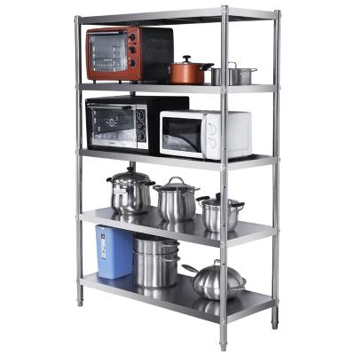 China Sustainable Restaurant Kitchen Stainless Steel Storage Rack 4 Tiers Stainless Steel Kitchen Shelf for sale