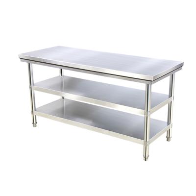 China Adjustable Shelf Height Catering Equipment Stainless Steel Workbench Serving Table for Restaurant Hotel Home Kitchen for sale