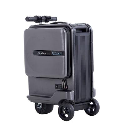 China ABS Air Wheel Series SE3 Mini Smart Riding Suitcase BOARDING ENABLED ABS+ PC Black Unisex Electric Suitcase for sale