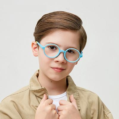 China Reading Game Working Kids Blue Light Blocking Glasses Around Glass TR90 Boys Girls Eyewear Cute Eye Protection Students Monocle for sale