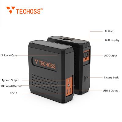 China TECHOSS Charger 80W Laptop Power Bank Portable Mini Waterproof Portable Station 90w 100Wh USA OEM ODM ODM for sale