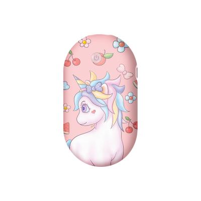 China Current Promotion Gift Pink Unicorn Heater Custom 2 Mini To 1 Portable Pocket 5000mah USB Charger Hand Warmer Power Bank for sale