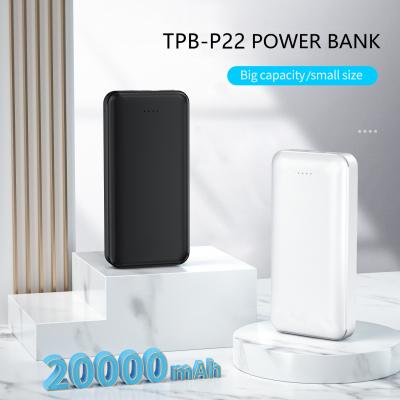 China Hot Selling Support TECHOSS 2021 Fast Charging Gift Portable Power Bank 20000mAh Customize Logo Power Bank Wholesale for sale