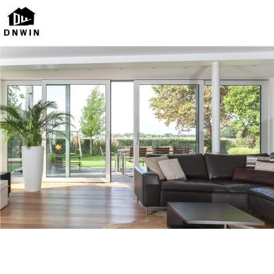 China High Quality Sound Insulation Double Tempered Glass Energy Efficient Aluminum Sliding Door for sale