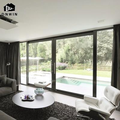 China Modern Aluminum Triple Glass Water Proof Sound Insulation Villa Style Sliding Door For Patio for sale