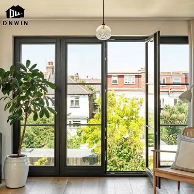 China Modern Style Waterproof Modern Style Frame Tempered Glass Curtains Aluminum Narrow Patio Doors For Home for sale