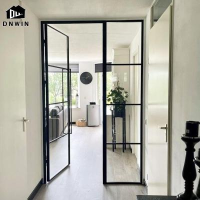 China Modern Design Waterproof Living Room Home Bearing Interior Double Glazed Aluminum Casement Door for sale