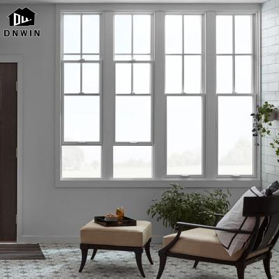 China American Villa Aluminum Top Single Hung Double Sliding Hung Window for sale