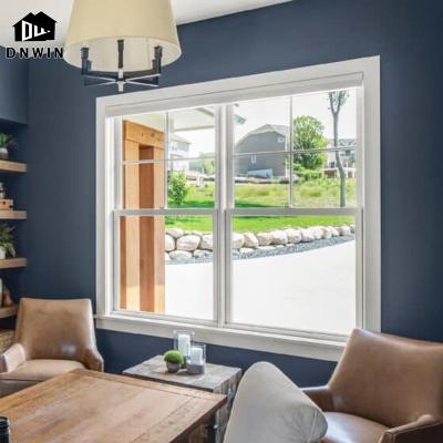 China Sliding Anodized Single Glazed Double Hung Aluminum Profile Residential Windproof Tempered Glass Window for sale