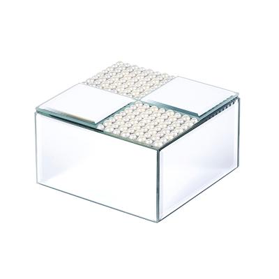 China Fashionable Wholesale Blank Glass Jewel Organizer Jewelry Box Custom Jewelry Box With Logo for sale