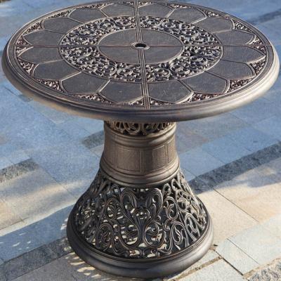 China Garden set factory wholesale high quality cast iron outdoor garden round table for sale