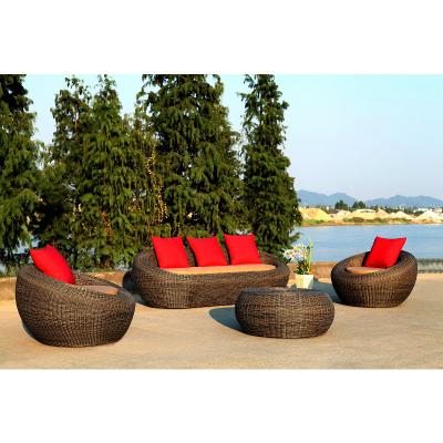 China Best Selling Modern Outdoor Furniture Leisure Rattan Wicker Garden Sets Living Room Sofa Patio Sofa Set for sale