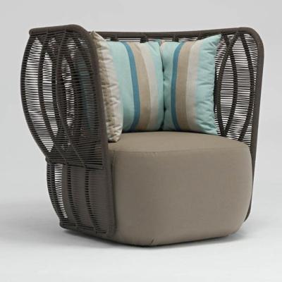 China Garden Chair Rope Woven Wing Back Chair High Outside Patio Furniture for sale