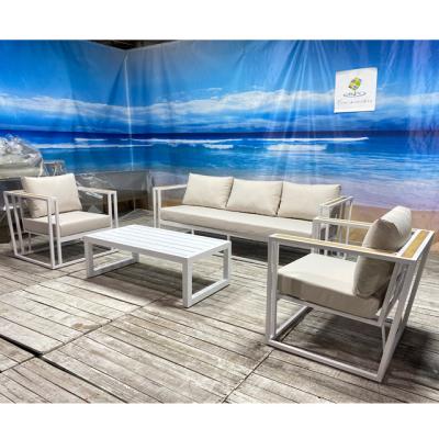 China Garden Sofa Modern Design Aluminum Frame Modern Sofa Set for sale