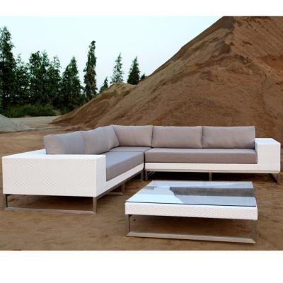 China Modern high quality white rattan furniture garden furniture outdoor sofa for sale