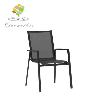 China Modern Design Modern Factory Wholesale Patio Outdoor Furniture Garden Bistros Cafe Restaurant Dining Chair Aluminum Outdoor Chair for sale