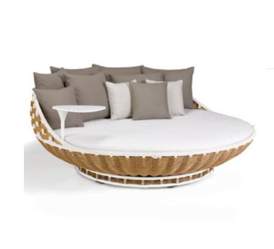 China Modern Outdoor Outdoor Furniture Wicker Sofa Bed Garden Leisure Furniture for sale