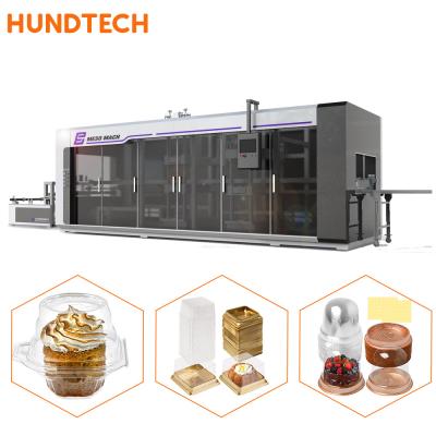 China Hotel Restaurant Cake Box Making Machine Multistation Vacuum Forming Equipment for sale