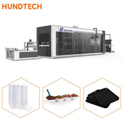 China Máquina plástica automática servo de 4.5KW Thermoforming para recipientes de alimento à venda