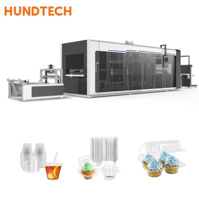 China 12X2.7X2.3m Automatic PET Disposable Making Machine Lids Square Boxes 120KW for sale